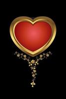 golden mockups. Gold Heart vector