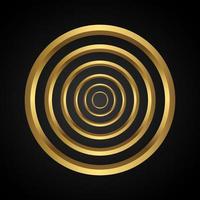 Golden mockups. Golden Circle With Black backgrounds. vector