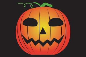 Scary Halloween pumpkin vector