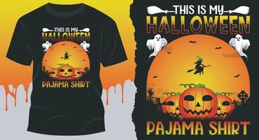 esta es mi camisa de pijama de Halloween, el mejor vector de diseño de camisetas de Halloween