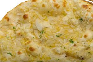 Onion naan close up view photo