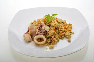 Fried rice with calamari photo