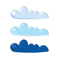 vector de nube animada para la decoración del elemento de ilustración del cielo