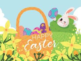 happy easter banner vector