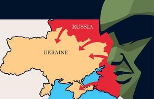 armed conflict russia and ukraine vector