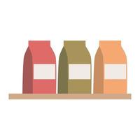 restaurant products in shelf vector