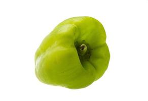 Green bell pepper on white background photo