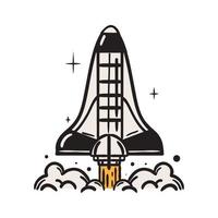 space launchinh spaceship vector
