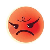 angry emoji icon vector