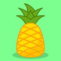 Vector illustration of cute yellow water pineapple