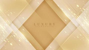 Luxury style golden abstract background and sparkling light and bokeh decoration. vector