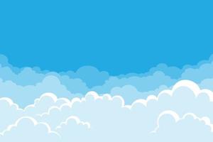 white clouds in blue sky for background vector