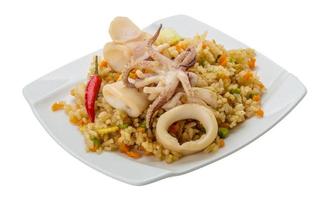 Fried rice with calamari photo