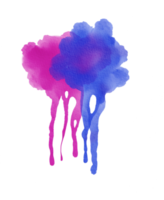 watercolor painted drip png