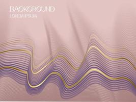 Abstract pink gradient with gold luxury background vector