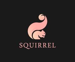 animal pictogram Squirrel logo design vector illustration