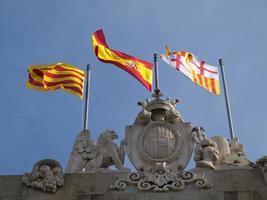 Barcelona city at the mediterranean sea photo