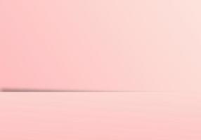 Abstract Empty Pink Background with White Base for Advertising, Cosmetic Ads, Showcase, Presentation, Website, Banner, Cream, Fashion with Copy Space for Text vector