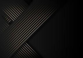 Luxury Stripes Golden Lines Diagonal Overlap on Black Background with Copy Space for Text vector