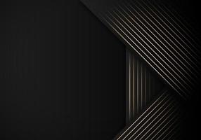 Luxury Stripes Golden Lines Diagonal Overlap on Black Background with Copy Space for Text vector