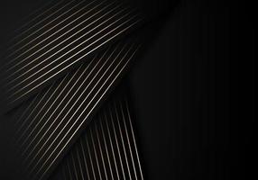 Luxury Stripes Golden Lines Diagonal Overlap on Black Background with Copy Space for Text vector