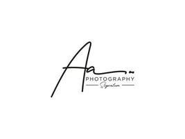 Letter AA Signature Logo Template Vector