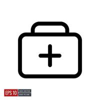 medical equipment box icon vector. minimal line icons perfect for health web or app designs. Simple illustration. vector