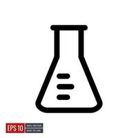 Analysis medical tube laboratory kit icon. minimal line icons perfect for web design or health apps. Simple vector illustration.