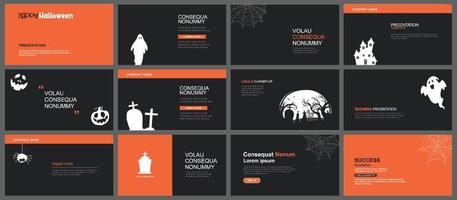 Presentation and slide layout background. Design halloween template. Use for business keynote, presentation, slide, marketing, leaflet, advertising, template, modern style. vector