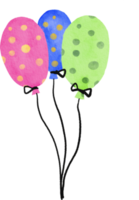 colorful balloon watercolor painted png