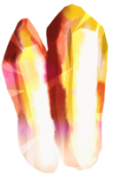 watercolor painted crystal png