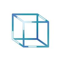 gradient cube icon vector