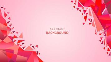 Abstract triangle shape red color background vector