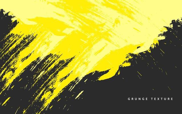 Abstract grunge texture black and yellow color background