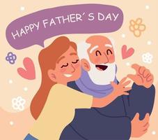 happy fathers day celebration vector