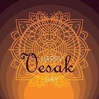 happy vesak day banner vector