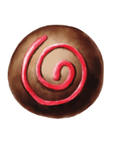 bomba de chocolate acuarela png