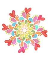 flower mandala watercolor painted png