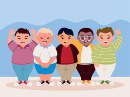 characters boys with down syndrome vector