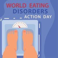 world eating disorders vector