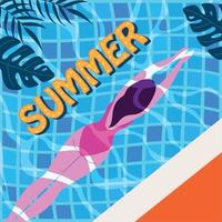 summer time scene vector