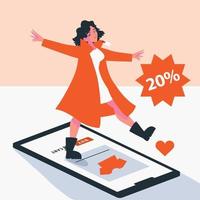 oferta de compra online vector