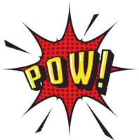 pow pop art text vector