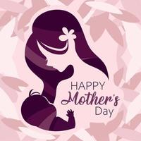 feliz dia de las madres saludo vector