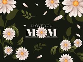 i love you mom vector