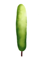 árbol verde acuarela pintada png