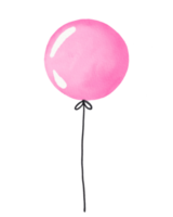 vattenfärg ballong för födelsedag png