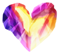 watercolor painted crystal png