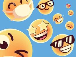 conjunto de emoji vector