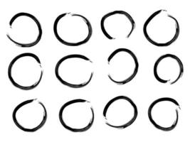 hand drawn circle marker in doodle style vector